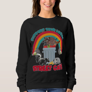 Vintag Raccoon Opossum Skunk Support Ihre Straße Sweatshirt