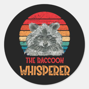 Vintag Raccoon Whisperer Raccoon Lover Geschenke Runder Aufkleber