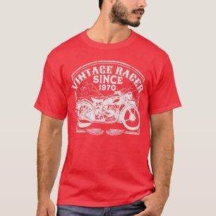 Vintag Racer Seit 1970 Retro Motorrad Motorrad T-Shirt