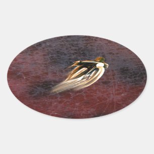 VINTAG RACING MOTORRAD. OVALER AUFKLEBER