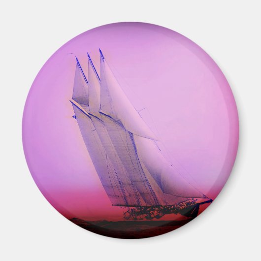 Vintag Racing Yacht Magnet (Vorne)