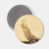 Vintag Racing Yacht Magnet (Vorderseite/Rückseite)