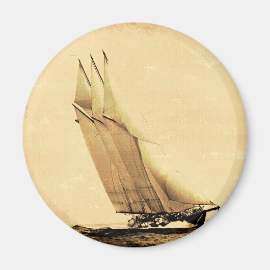 Vintag Racing Yacht Magnet (Vorne)