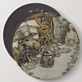 Vintag Rackham Mad Tea Party Alice im Wunderland Button (Vorne & Hinten)
