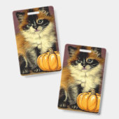 Vintag Ragdoll Halloween Cat Ausweis (Vorder- & Rückseite)