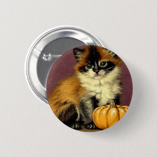 Vintag Ragdoll Halloween Cat Button (Vorne & Hinten)