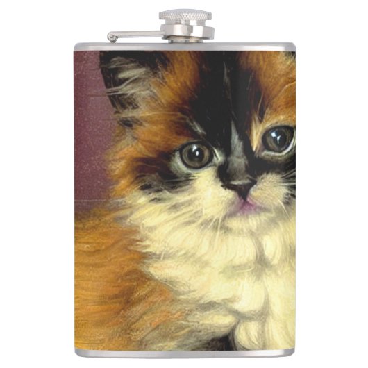 Vintag Ragdoll Halloween Cat Flachmann (Vorderseite)