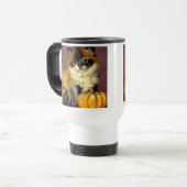 Vintag Ragdoll Halloween Cat Reisebecher (Vorderseite Links)