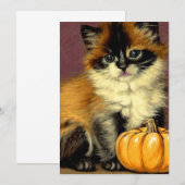 Vintag Ragdoll Halloween Cat Save The Date (Vorne/Hinten)