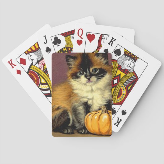 Vintag Ragdoll Halloween Cat Spielkarten (Rückseite)