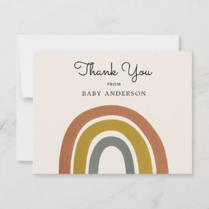 Vintag Rainbow Baby Dusche Danke Postcard