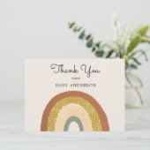 Vintag Rainbow Baby Dusche Danke Postcard (Stehend Vorderseite)