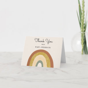 Vintag Rainbow Baby Dusche Danke Postkarte