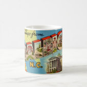 Vintag Raleigh North Carolina Postkarte Kaffeetasse (Mittel)