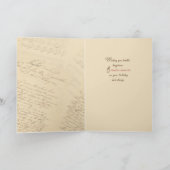 Vintag Raspberry Girl Birthday Karte (Innenseite)