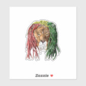 Vintag Rasta Reggae Lion Aufkleber (Blatt)