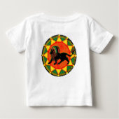 Vintag Rasta Reggae Lion Baby T-shirt (Rückseite)