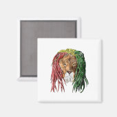 Vintag Rasta Reggae Lion Magnet (Vorderseite/Rückseite)