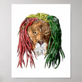 Vintag Rasta Reggae Lion Poster (Vorne)