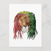 Vintag Rasta Reggae Lion Postkarte (Vorderseite)