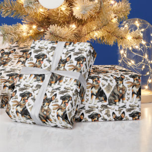 Vintag Rat Terrier Seamless Geschenkpapier