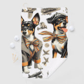 Vintag Rat Terrier Seamless Golfhandtuch (Insitu)