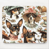 Vintag Rat Terrier Seamless Mousepad (Vorne)