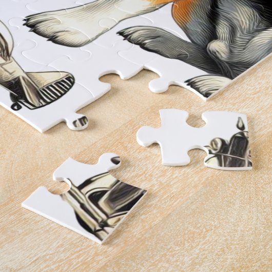 Vintag Rat Terrier Seamless Puzzle (Seite)