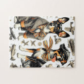 Vintag Rat Terrier Seamless Puzzle (Horizontal)