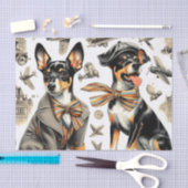 Vintag Rat Terrier Seamless Seidenpapier (Handwerk)