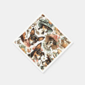 Vintag Rat Terrier Seamless Serviette (Ecke)