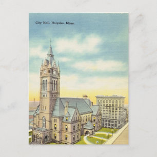 Vintag, Rathaus, Holyoke, Massachusetts Postkarte