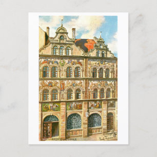 Vintag Rathaus Konstanz Deutschland Postkarte