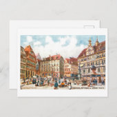 Vintag Rathaus Tubingen Deutschland Postkarte (Vorne/Hinten)