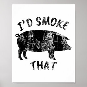 Vintag rauche ich diese lustige Grillen, die Grill Poster