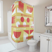 Vintag rauchloser abstrakter geometrischer Stil Duschvorhang (Beispiel)