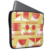 Vintag rauchloser abstrakter geometrischer Stil Laptopschutzhülle (Vorne Rechts)