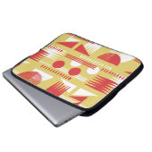 Vintag rauchloser abstrakter geometrischer Stil Laptopschutzhülle (Vorne Knopf)