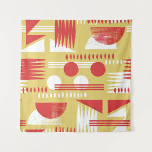 Vintag rauchloser abstrakter geometrischer Stil Wandteppich
