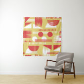 Vintag rauchloser abstrakter geometrischer Stil  Wandteppich (Beispiel)