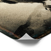 Vintag Raven Foto Poster (Ecke)