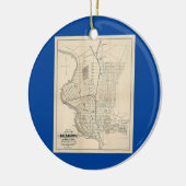 Vintag Reading PA Map 1877 Keramik Ornament (Links)