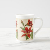 Vintag Red Amaryllis Weihnachtsgeschenk Tasse (Rechts)