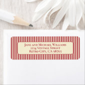 Vintag Red and Cream Simple Strip Weihnachten (Insitu)