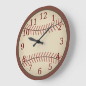 Vintag Red Baseball Clock Große Wanduhr (Winkel)