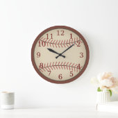 Vintag Red Baseball Clock Große Wanduhr (Zuhause)