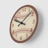 Vintag Red Baseball Clock Runde Wanduhr (Winkel)