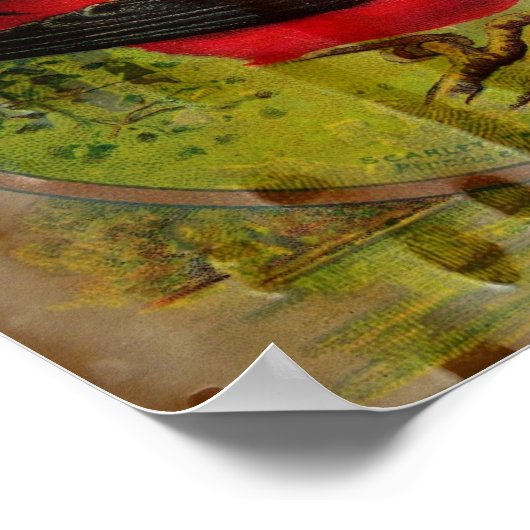 Vintag Red Bird Poster (Ecke)
