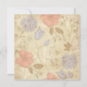 Vintag Red Blume Brautdusche Einladung (Rückseite)