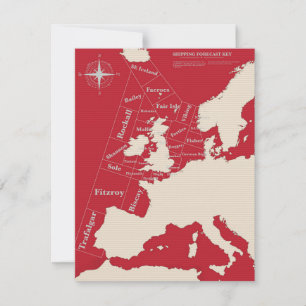 Vintag Red British Shipping Poster